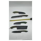 MHS Cutlery 5 Pc Chef Knife Set Hammered