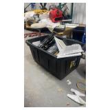 Bin of assorted hardware, small tools and more