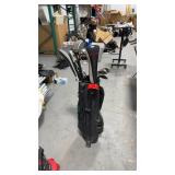 Wilson golf bag including golf clubs assorted see