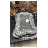 (3) Duke and Tiny Indoor Pet Bed, Gray Paw Print