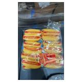(24) Duke's Pet Products Hot Dog Dog Squeak Toys