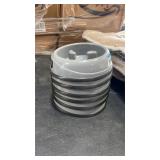 (6) Duke's Pet Bowl Slow Feeder, Gray