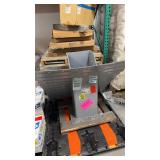 Gray powder-coated steel side draw weldment