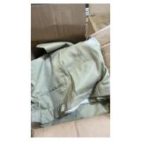 Cintas khaki twill work pants, unfolded and loose
