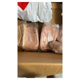 (6) Pink Quilted & Monogram Faux Leather