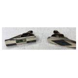 VTG Texaco Sterling Silver Abalone Tie Bars