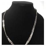 VTG silvertone Braided Necklace
