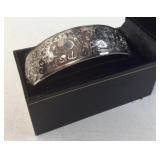 VTG 925 Sterling Silver Dragon Cuff Bracelet
