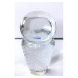 Mostar Boda Sweden Glass Owl Paperweight  Signed
