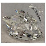 Swarovski Crystal Swan W/Logo RETIRED
