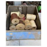Misc plastic twine w/ plastic bin Misc plastic twine w/ plastic bin