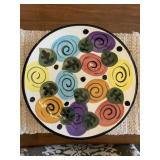 Pier Mexican Pottery "Swirl" Hand Painted Platter