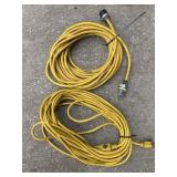 2 Yellow extension cords