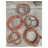 5 orange extension cords 5 orange extension cords