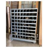 Rolling hardware bin full of hardware Rolling hardware bin full of hardware