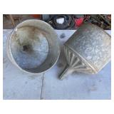 2 Galvanized Funnels 2 Galvanized Funnels