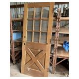 Solid wood door w/ half paned glass - 32 X 79.25