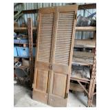 Pair of louvered doors - 15.75 X 80.25 each