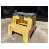 Shop step stool w/ built-in tool box Shop step stool w/ built-in tool box