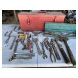 Red tool box w/ misc tools Red tool box w/ misc tools