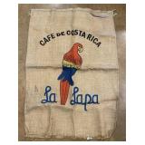 Burlap sack w/ Parrot - Cafe De Costa Rica Burlap sack w/ Parrot - Cafe De Costa Rica