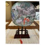 Chinese Paddle Fan w/ Stand Chinese Paddle Fan w/ Stand