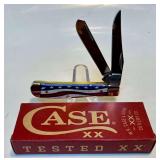 New Case XX Star Spangled Natural Bone Mini Trapper