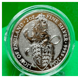 2oz Silver Round - Lion of England