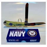 New Case XX Navy Yellow Synthetic Trapper