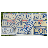 11 Embossed Texas License Plates