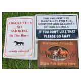 3 Metal Signs