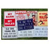 8 Metal and Plastic Signs