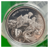 1oz Silver - 2021 Samoa 2 Tala Pacific Mermaid BU