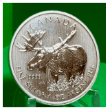 1oz Silver Round - Canadian Moose