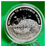 1oz Silver Round - Welcome to Silverbug Island