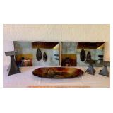 Decorative Serving Platters and Pillar Candle Stands