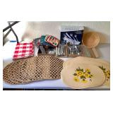 Placemats, Pot Holders and Flatware