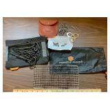 Hubuish Camping Tripod Plate, Screw Hangers and Grill Grate