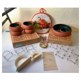 Bortner & Bortner Terra Cotta Serving Ware and Empanada Presses