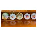 5 Painted German/Austrian Decorative Plates