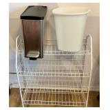Wire Shelf and Waste Baskets