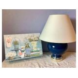 Table Lamp with Still Life Art