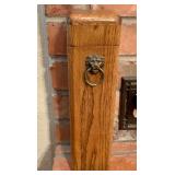 Oak Fireplace Match Storage