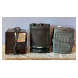 3 Small Electric Space Heaters