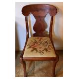 Antique Chair w/Cross-Stitch Seat Cushion