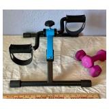 Pedal Exerciser and 3lb Weights