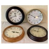4 Battery Operated Wall Clocks