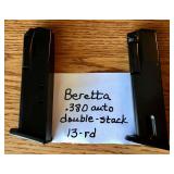 2 Beretta .380 Double Stack 13rd Magazines
