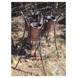 4 Patio Tiki Torch Pedestals
