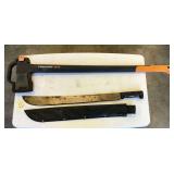 Fiskars X27 Splitting Axe and Machete